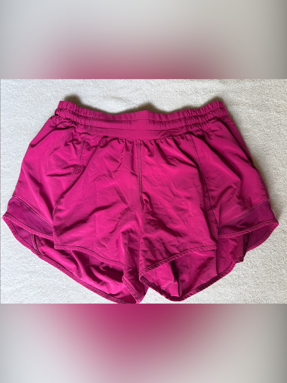 lululemon Magenta Run Shorts